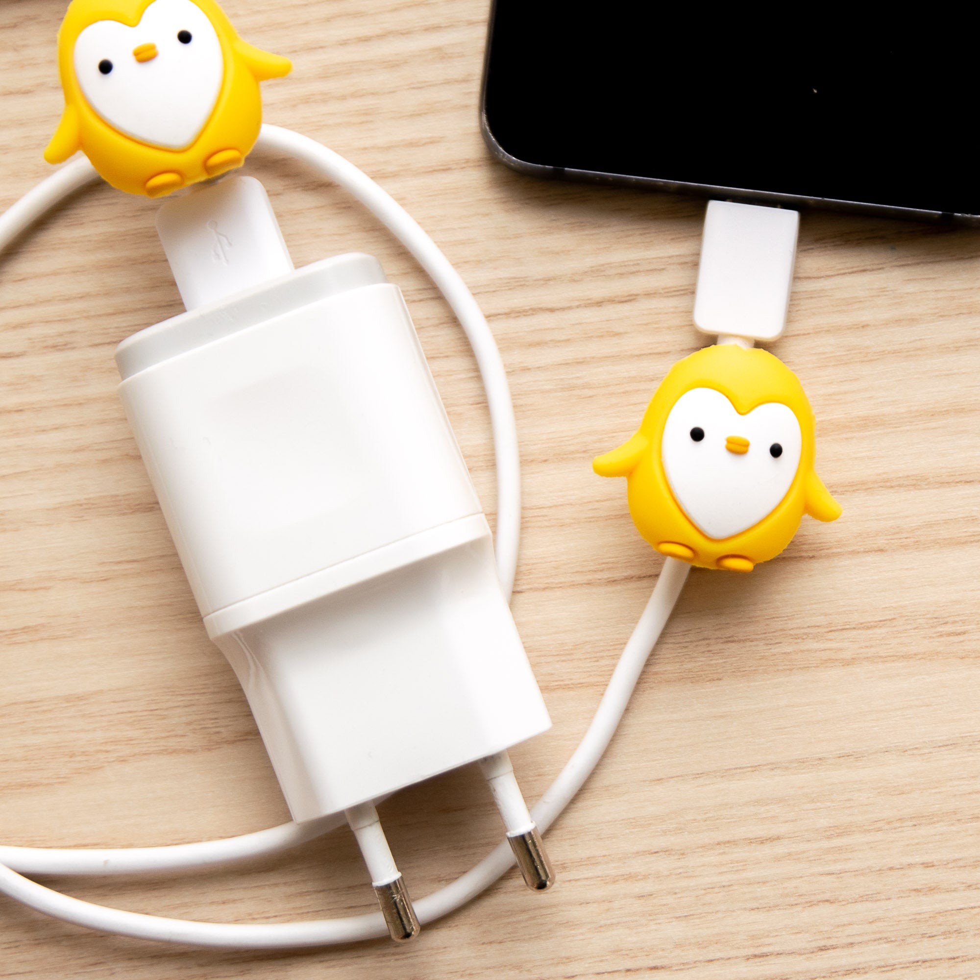 Protège-câble Kawaii USB Pingouin