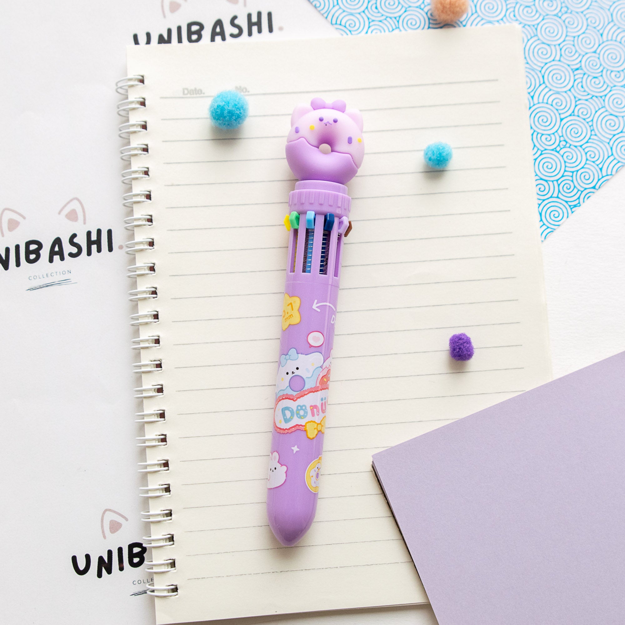 Stylo Kawaii 10 couleurs - Donut
