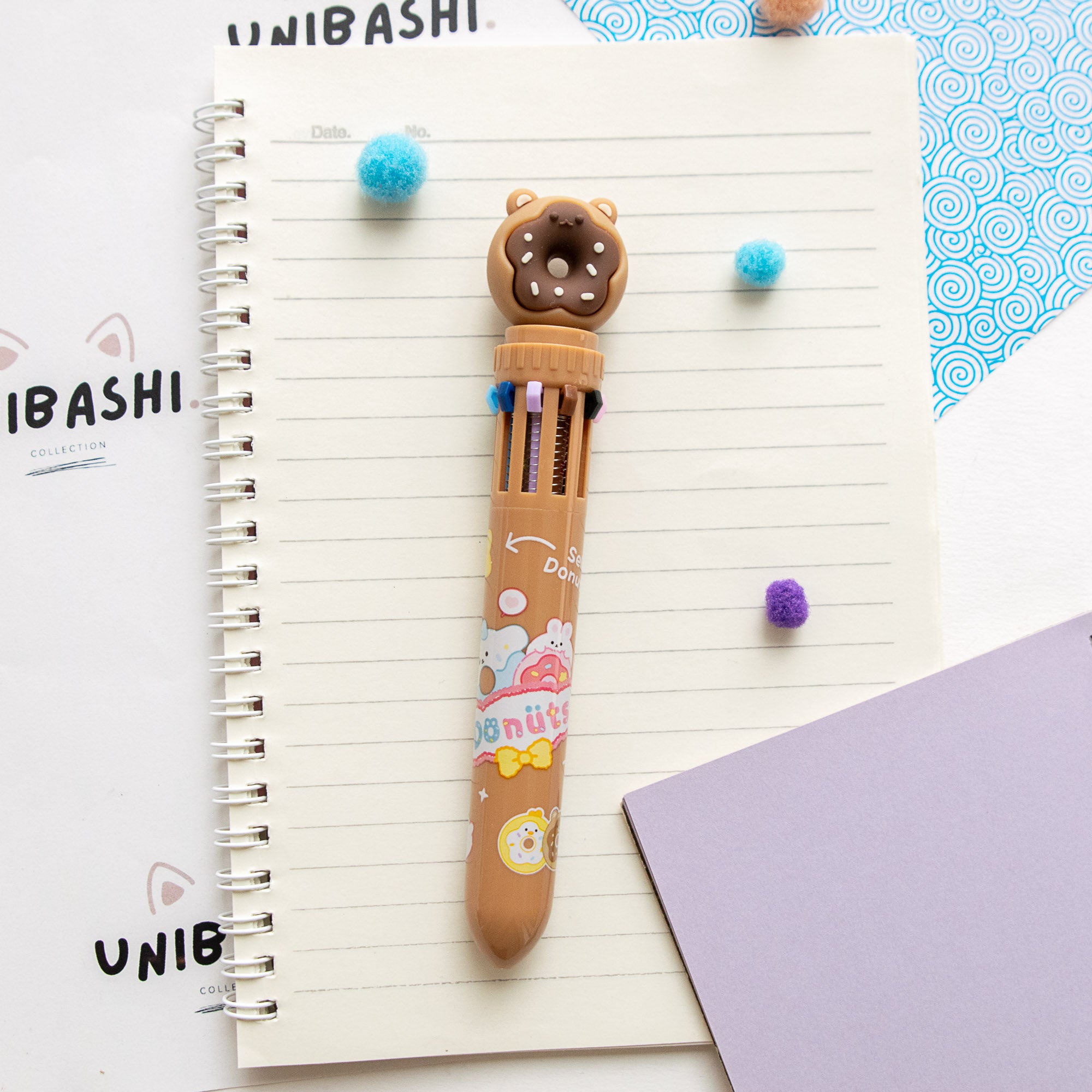 Stylo Kawaii 10 couleurs - Donut