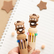 Stylo Kawaii 10 couleurs - Ourson Café
