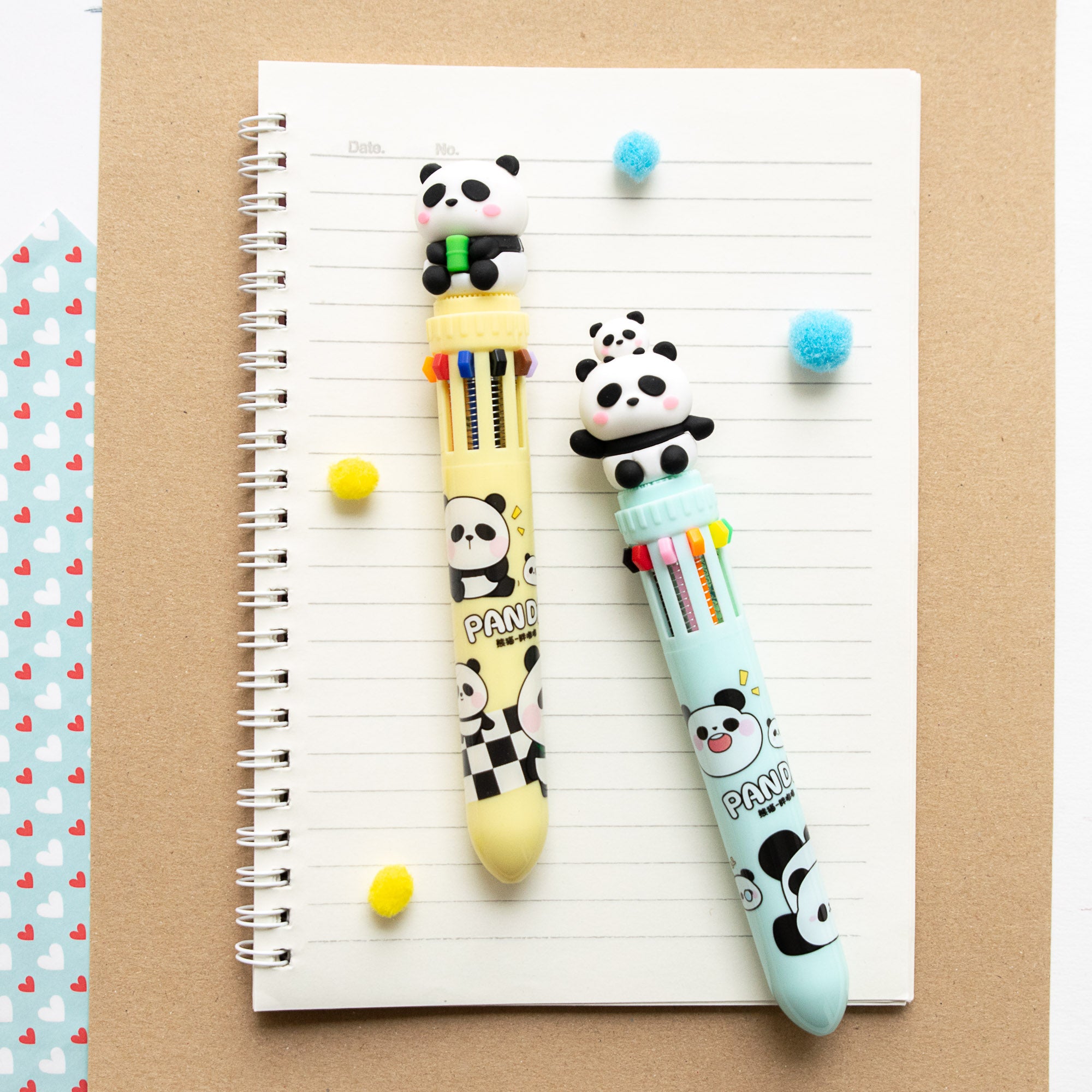 Kawaii-Stift, 10 Farben – Panda