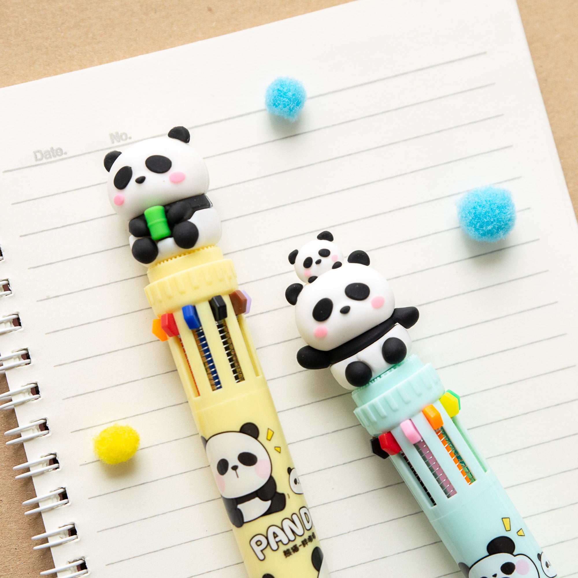 Kawaii-Stift, 10 Farben – Panda