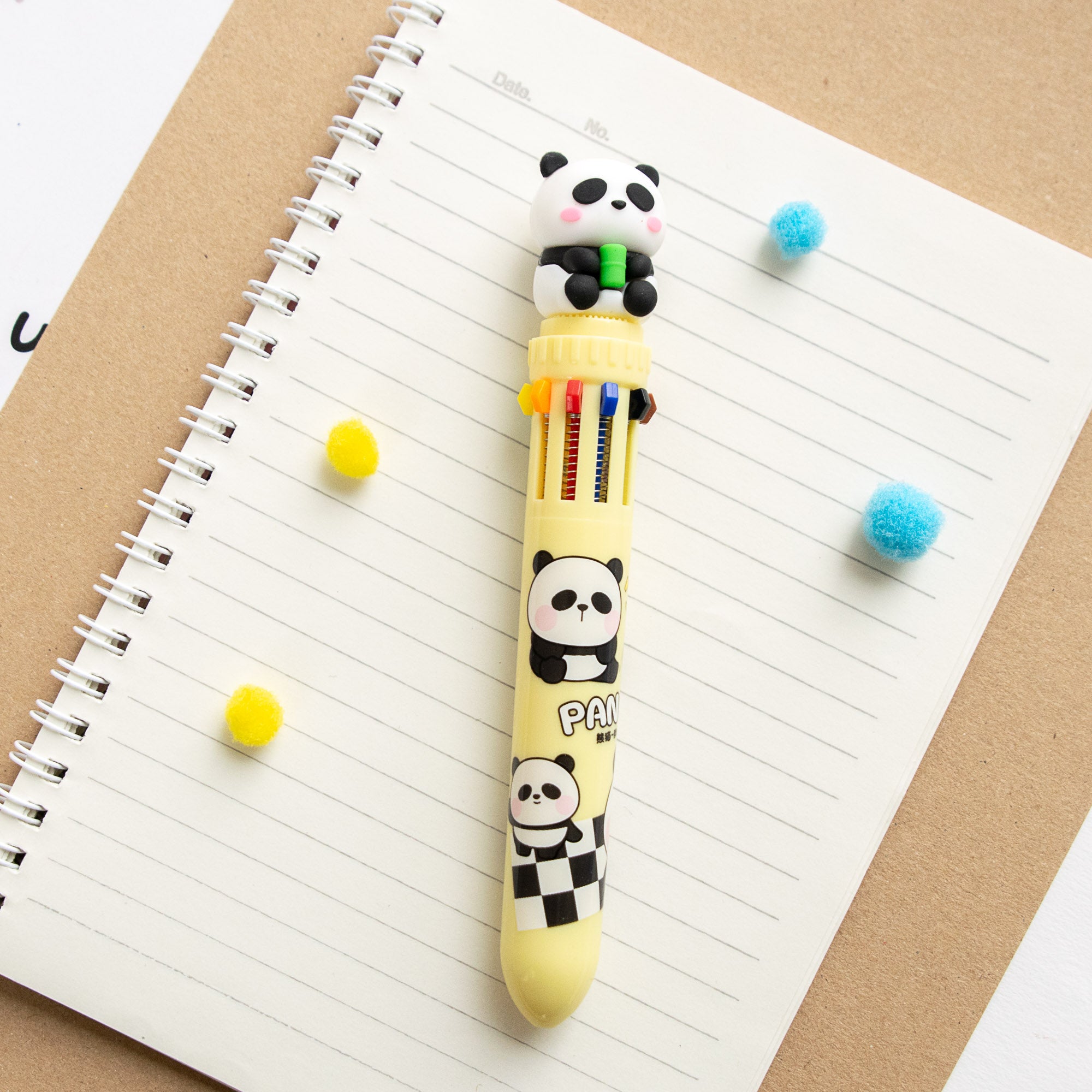 Kawaii-Stift, 10 Farben – Panda