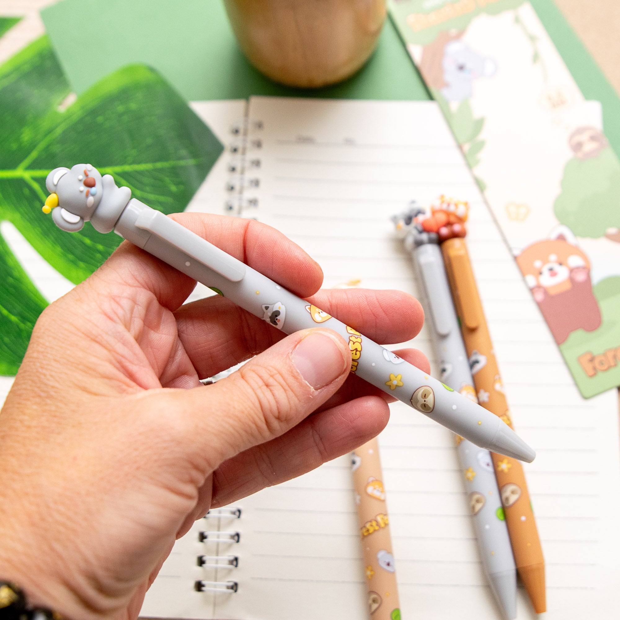 Stylo Gel Kawaii BFF - Animaux de la forêt