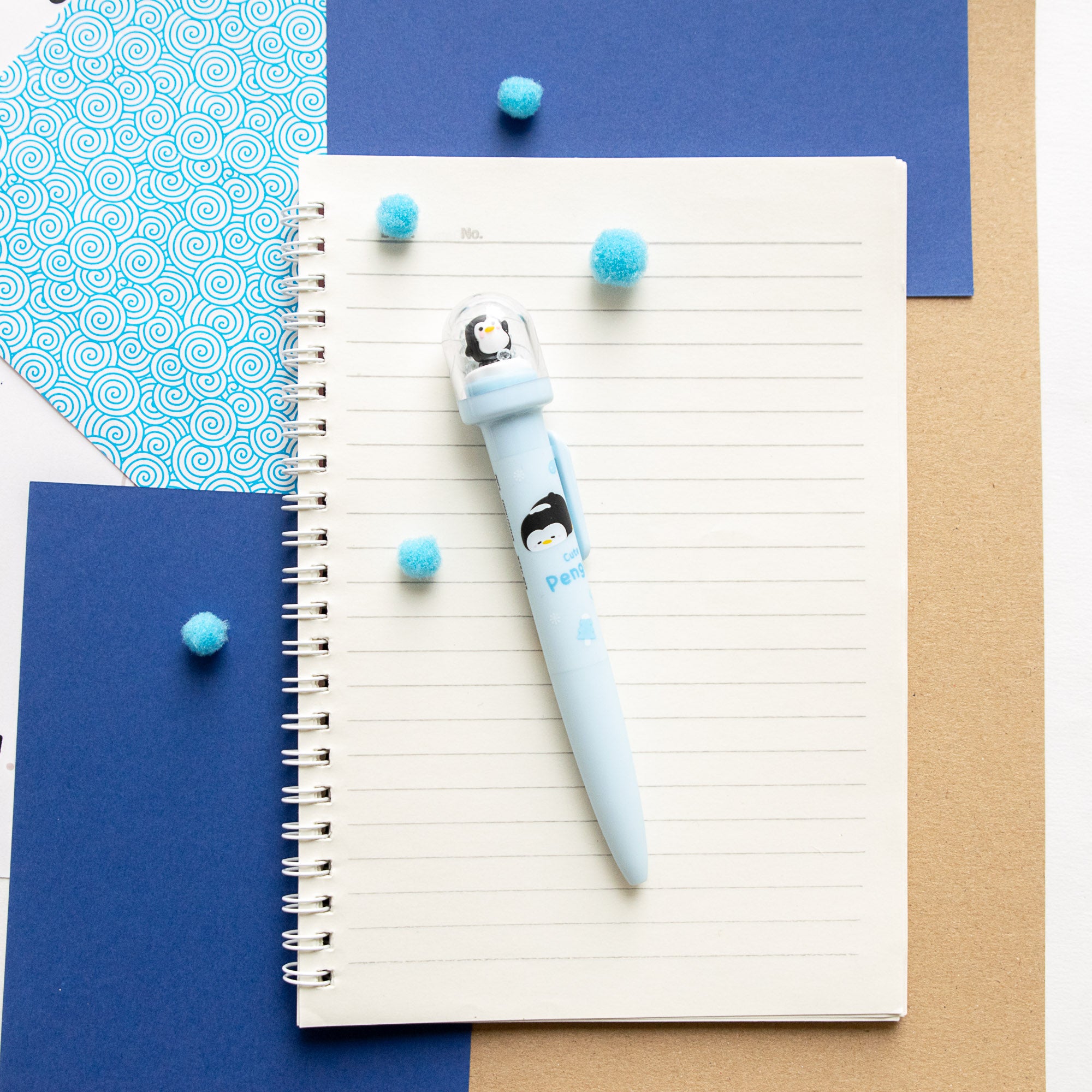 Kawaii Schneekugel-Stift – Einhorn