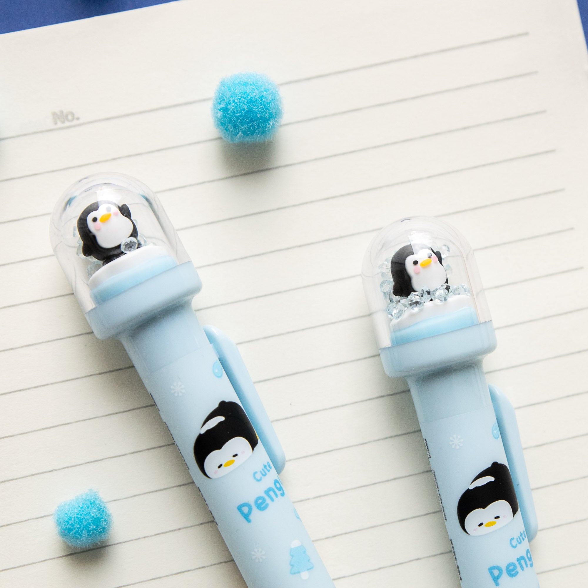 Kawaii Schneekugel-Stift – Einhorn