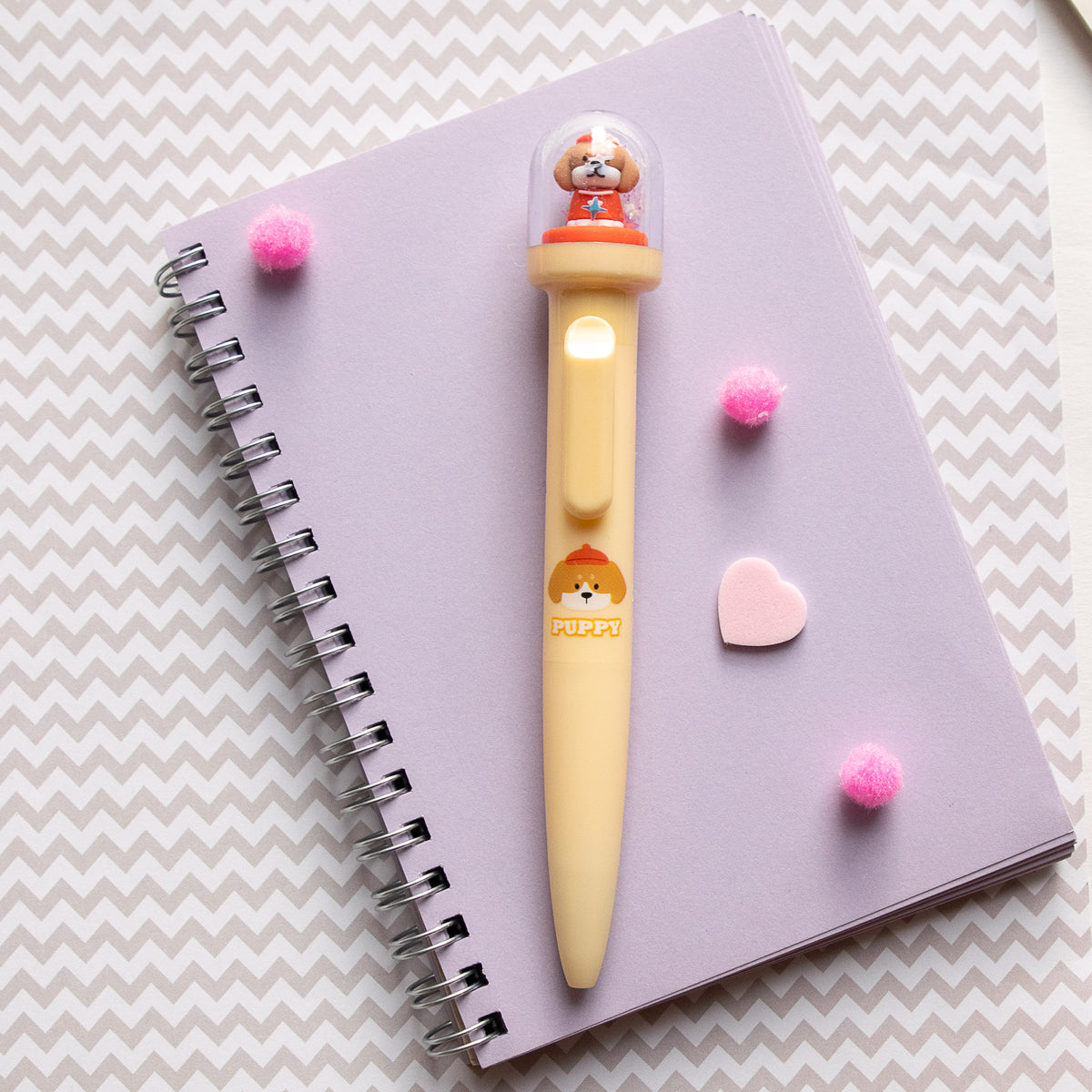 Stylo Kawaii Boule à neige – Chien