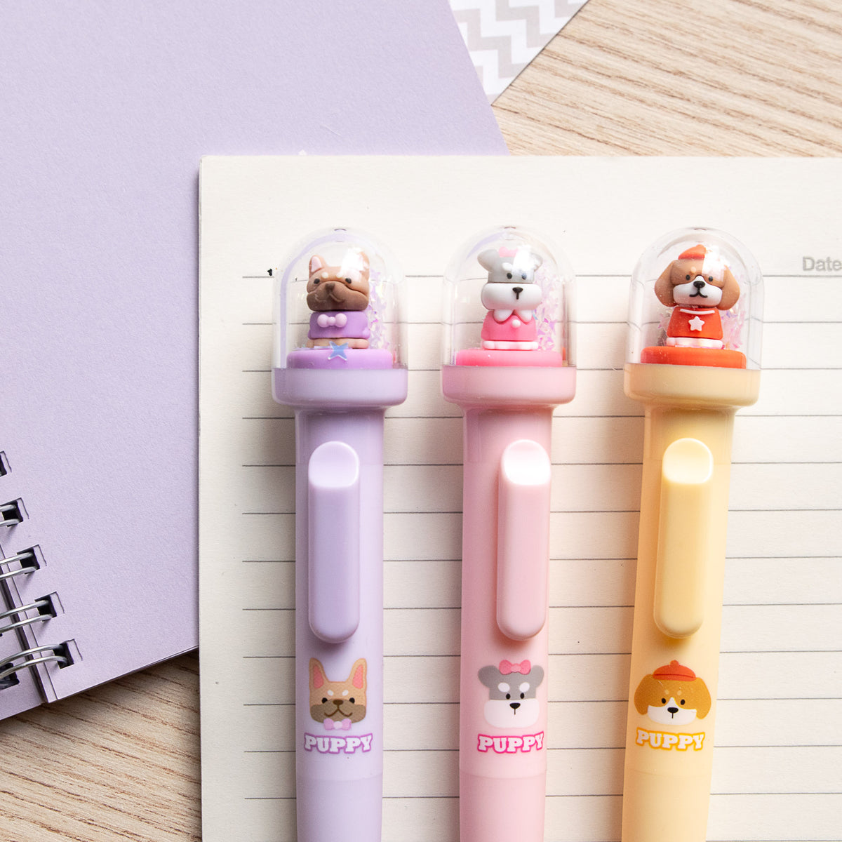 Stylo Kawaii Boule à neige – Chien