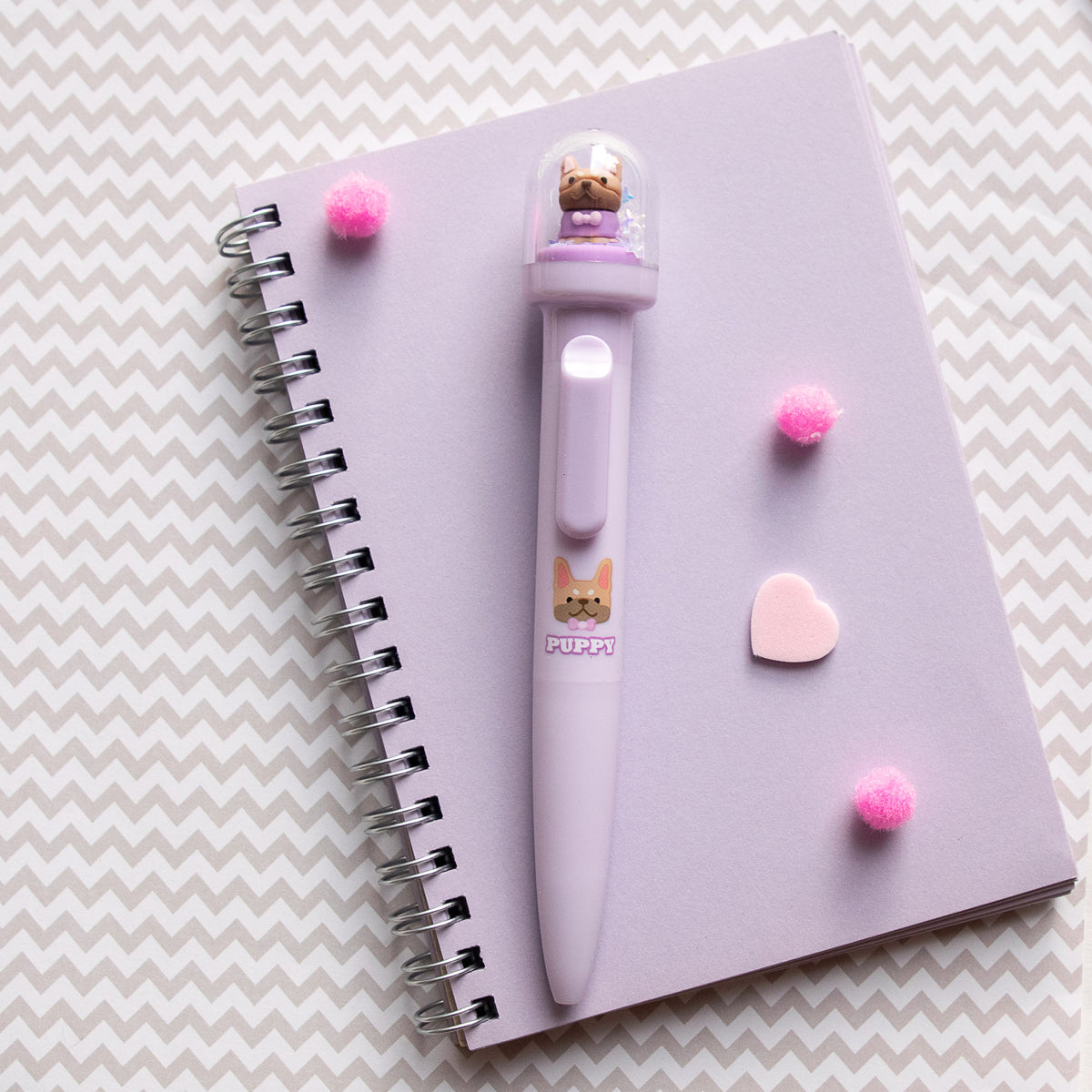 Stylo Kawaii Boule à neige – Chien
