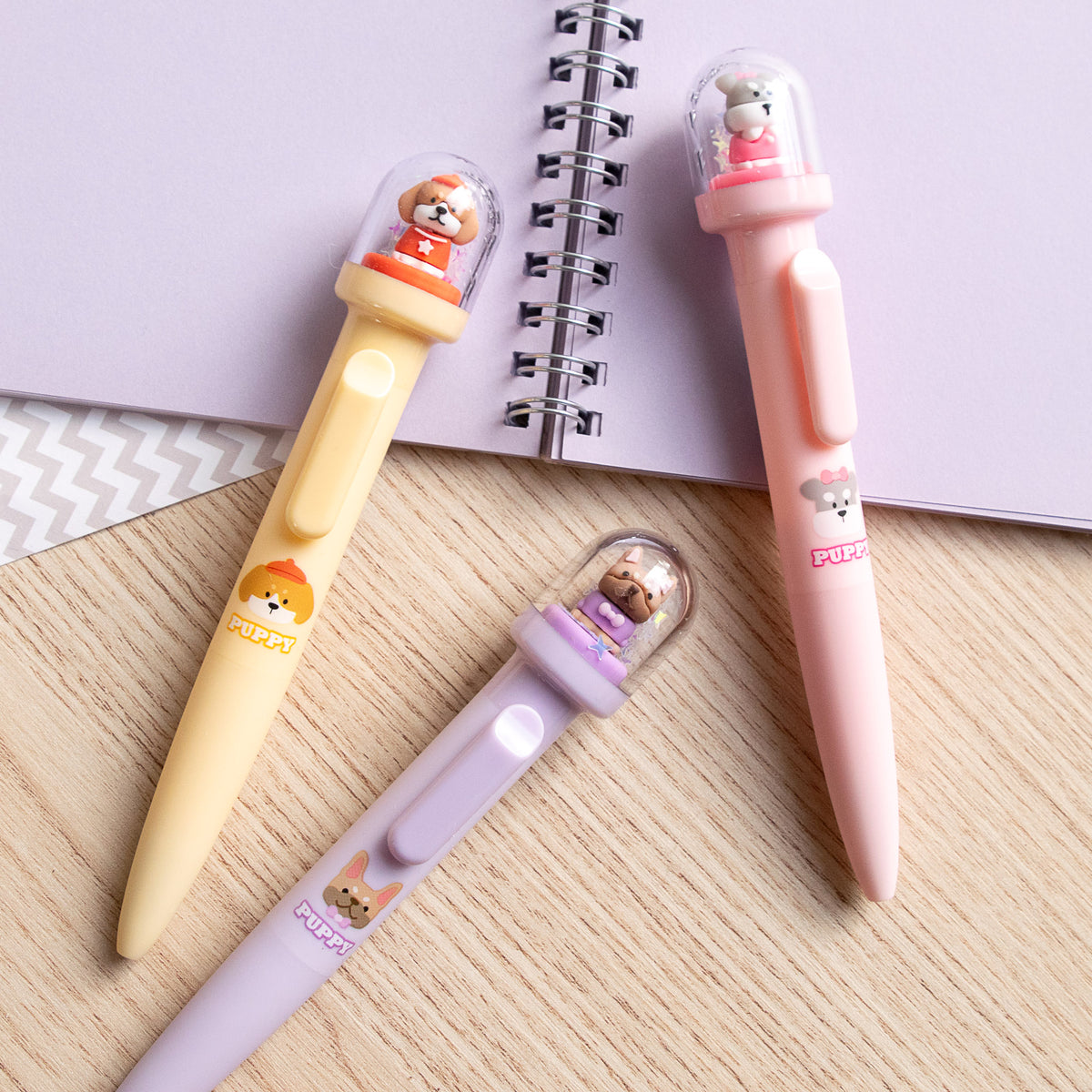 Stylo Kawaii Boule à neige – Chien