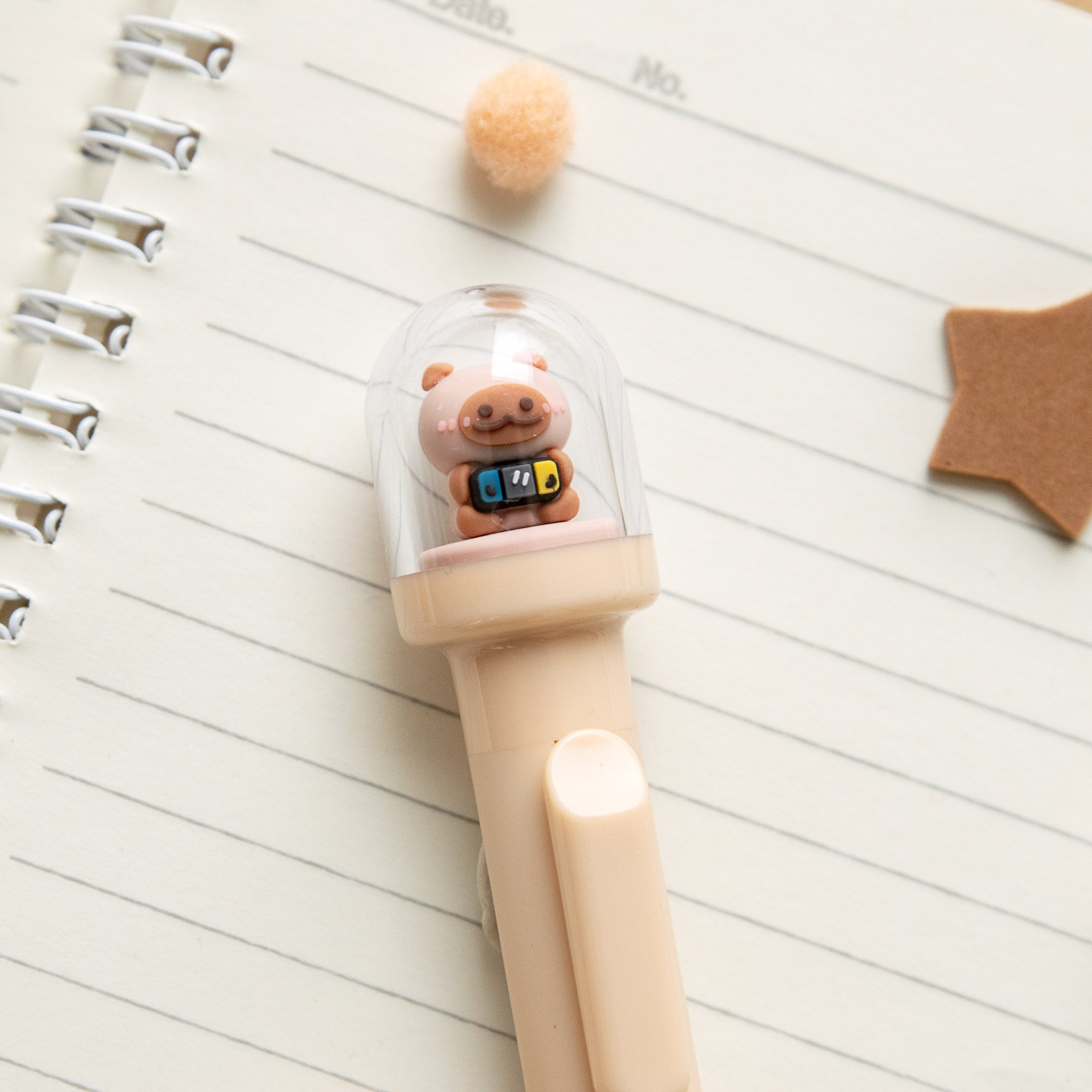 Kawaii Schneekugel-Stift – Einhorn