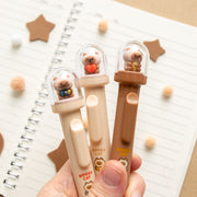 Stylo Kawaii Boule à neige – Doggy Cat