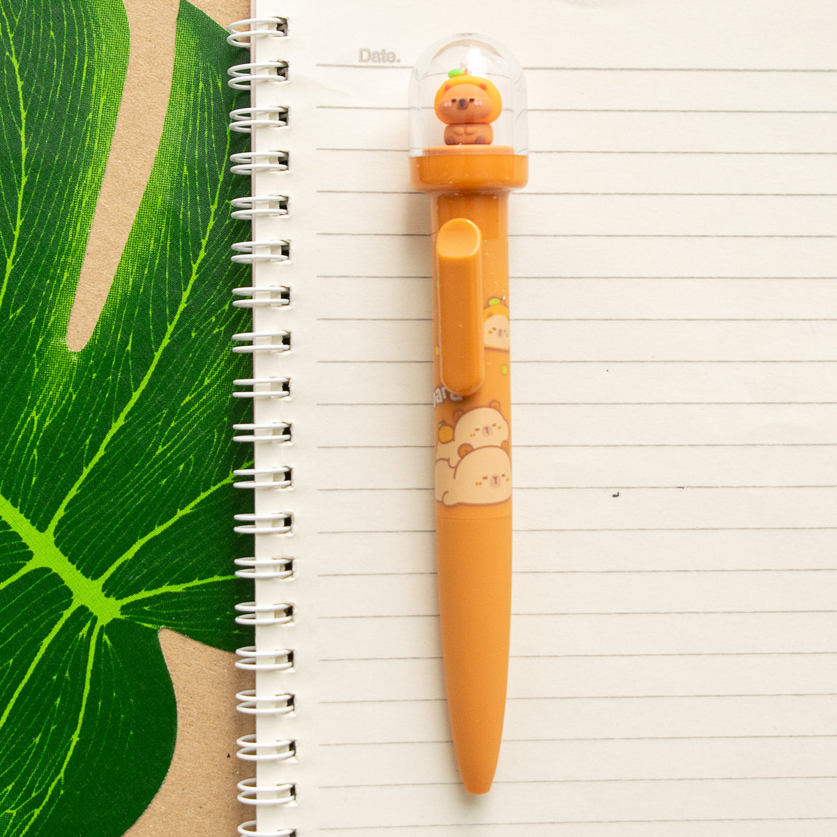 Stylo Kawaii Boule à neige – Capybara
