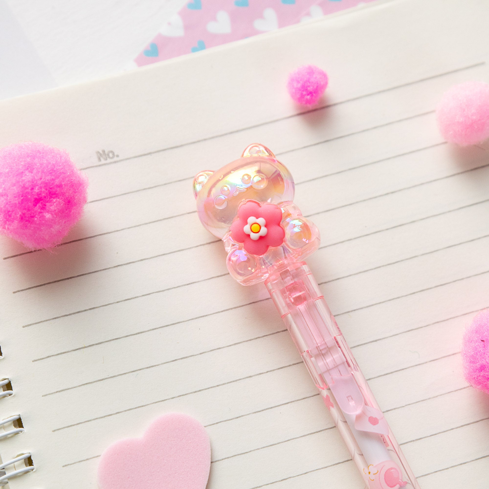 Kawaii Kristall-Gelstift – Katze &amp; Herz