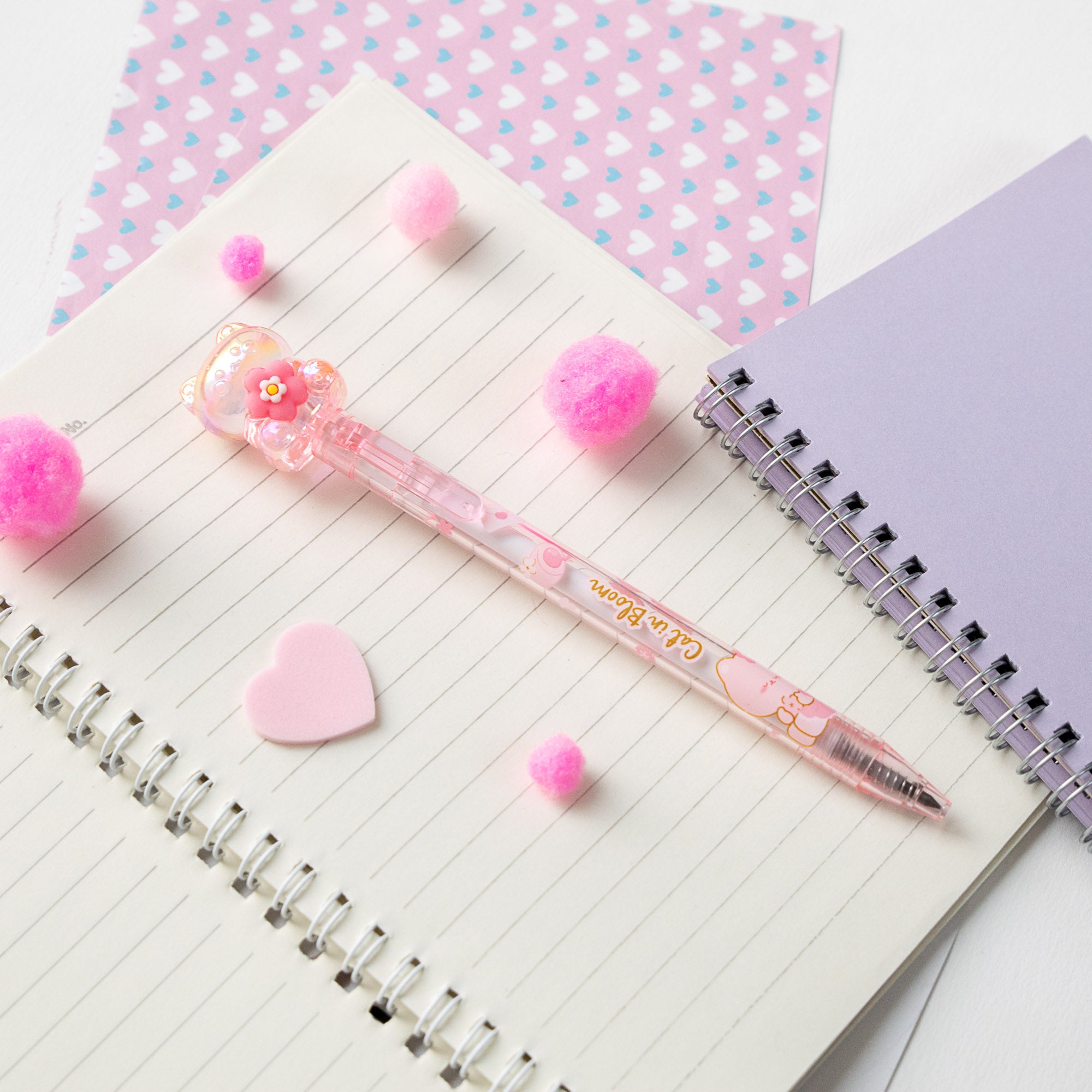 Kawaii Kristall-Gelstift – Katze &amp; Herz