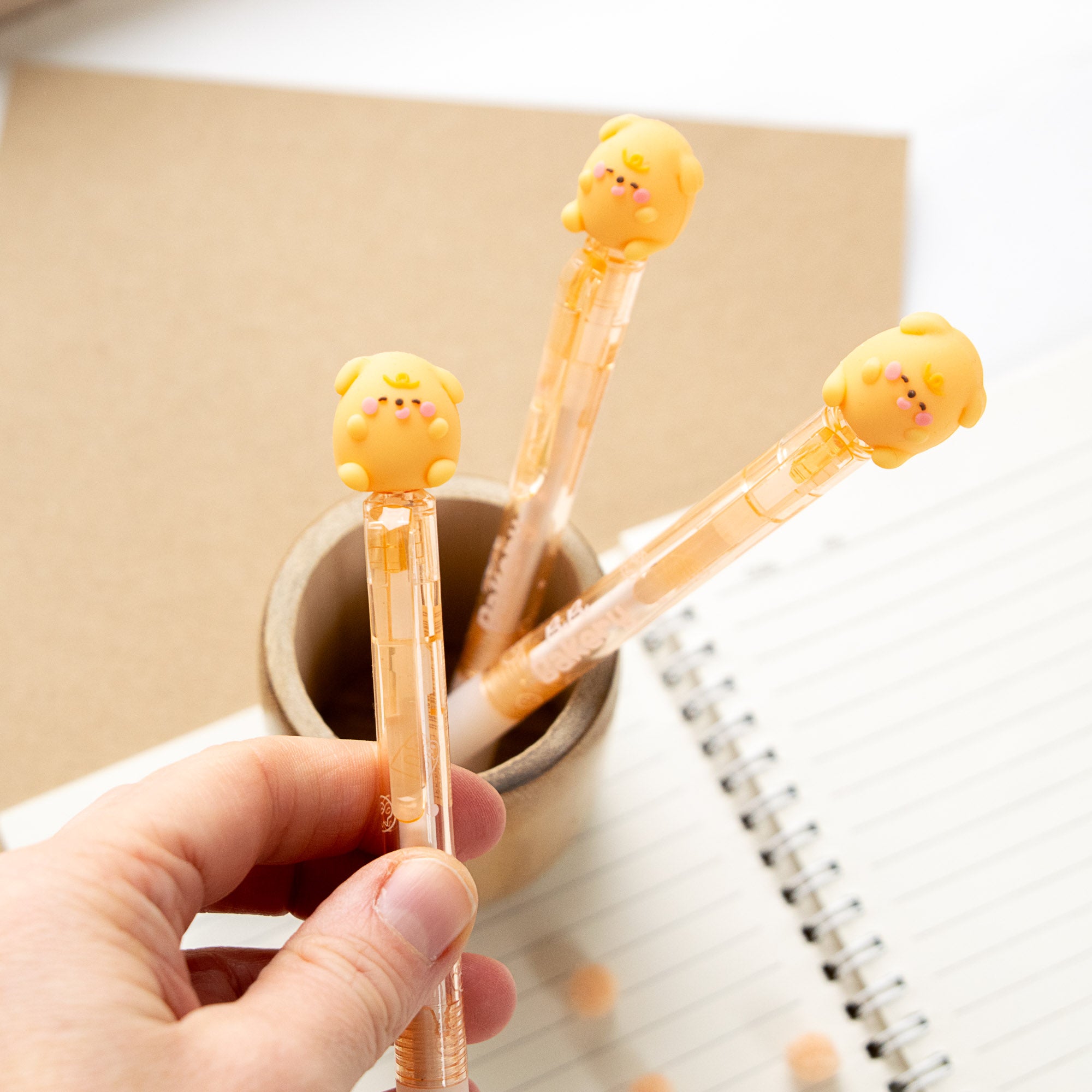 Stylo Gel Effaçable Kawaii - Chien & Brioche