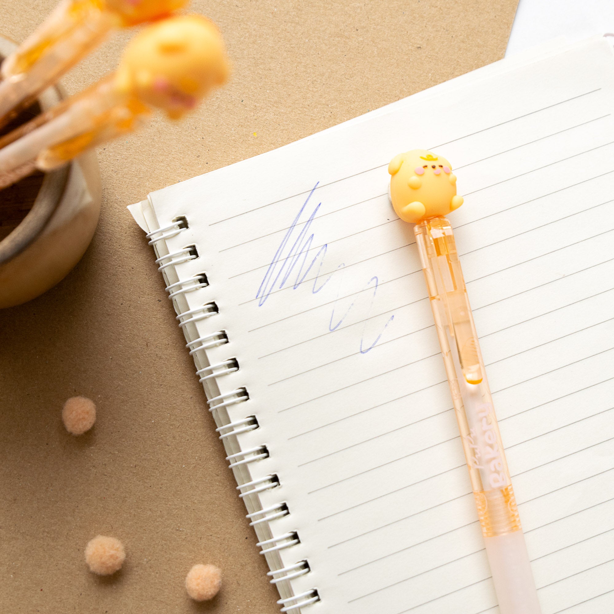 Kawaii Radierbarer Gelstift – Cheeseburger-Bär