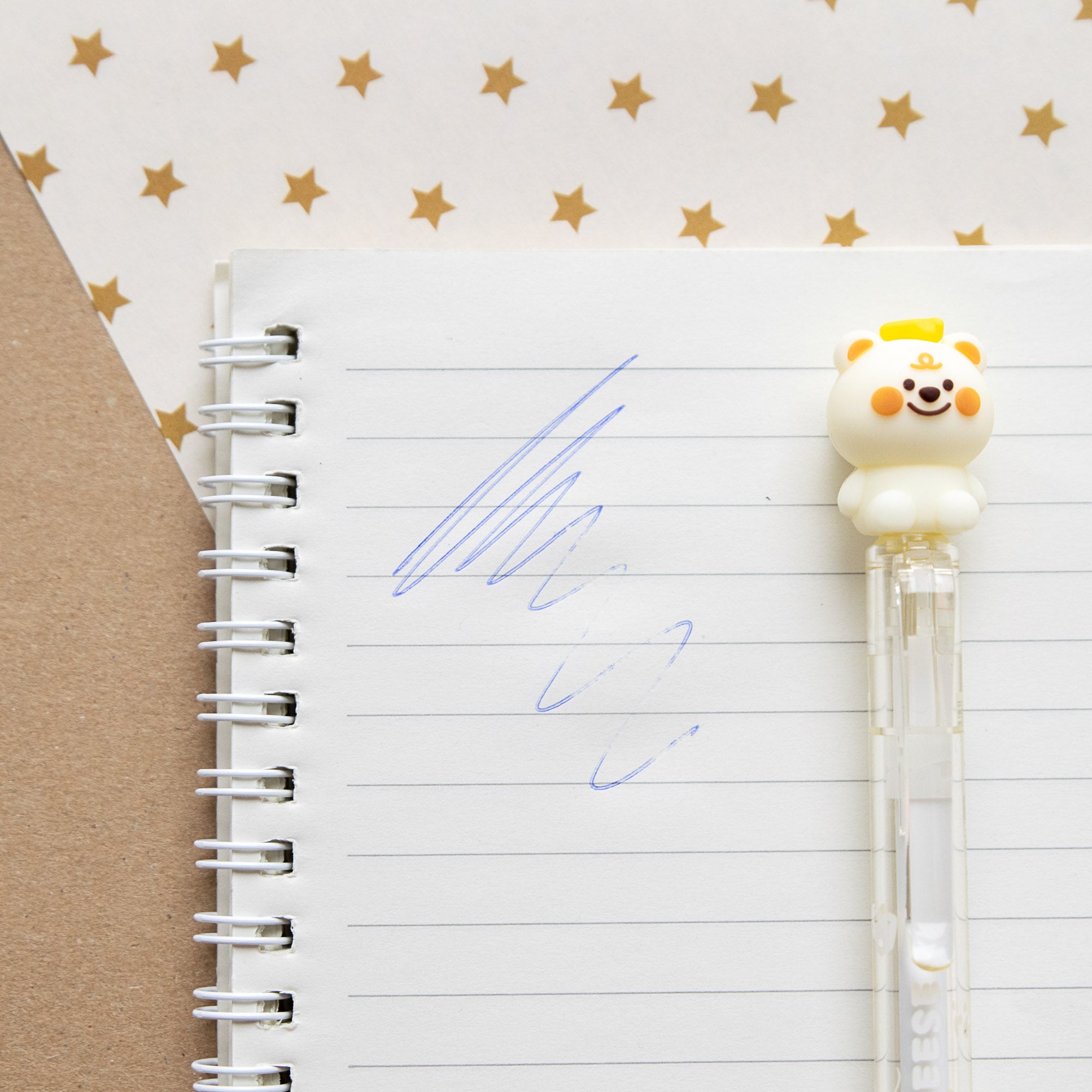 Stylo Gel Effaçable Kawaii - Ourson & Fromage