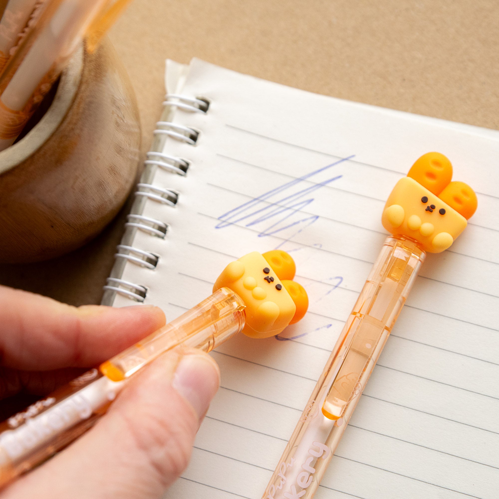 Stylo Gel Effaçable Kawaii - Brioche