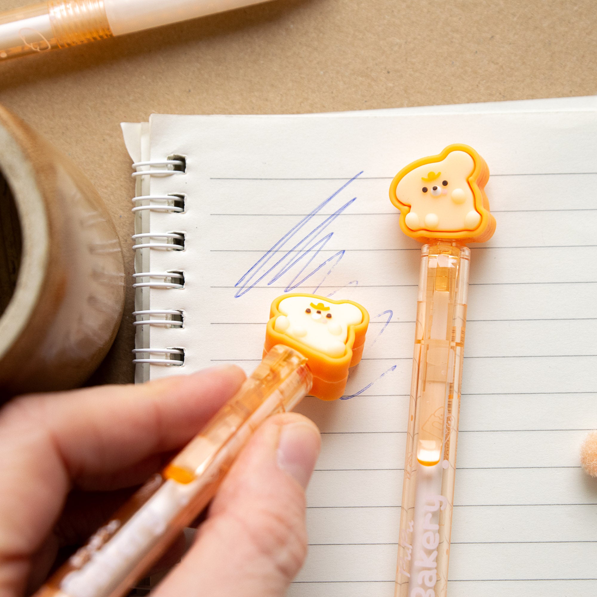 Kawaii Radierbarer Gelstift – Cheeseburger-Bär