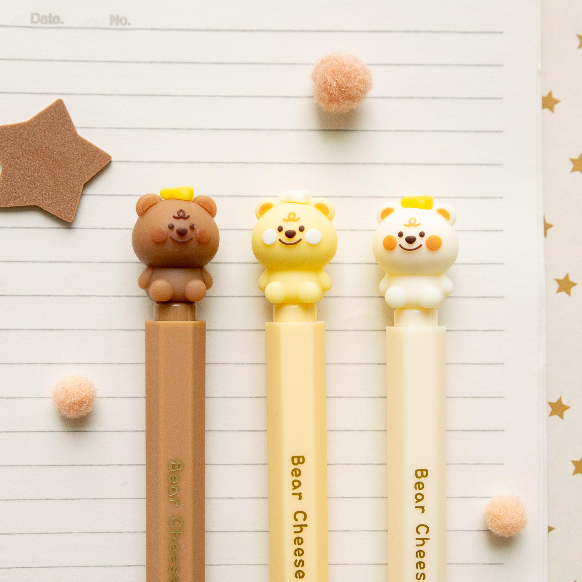 Stylo Kawaii Glossy Tube - Ourson & Fromage