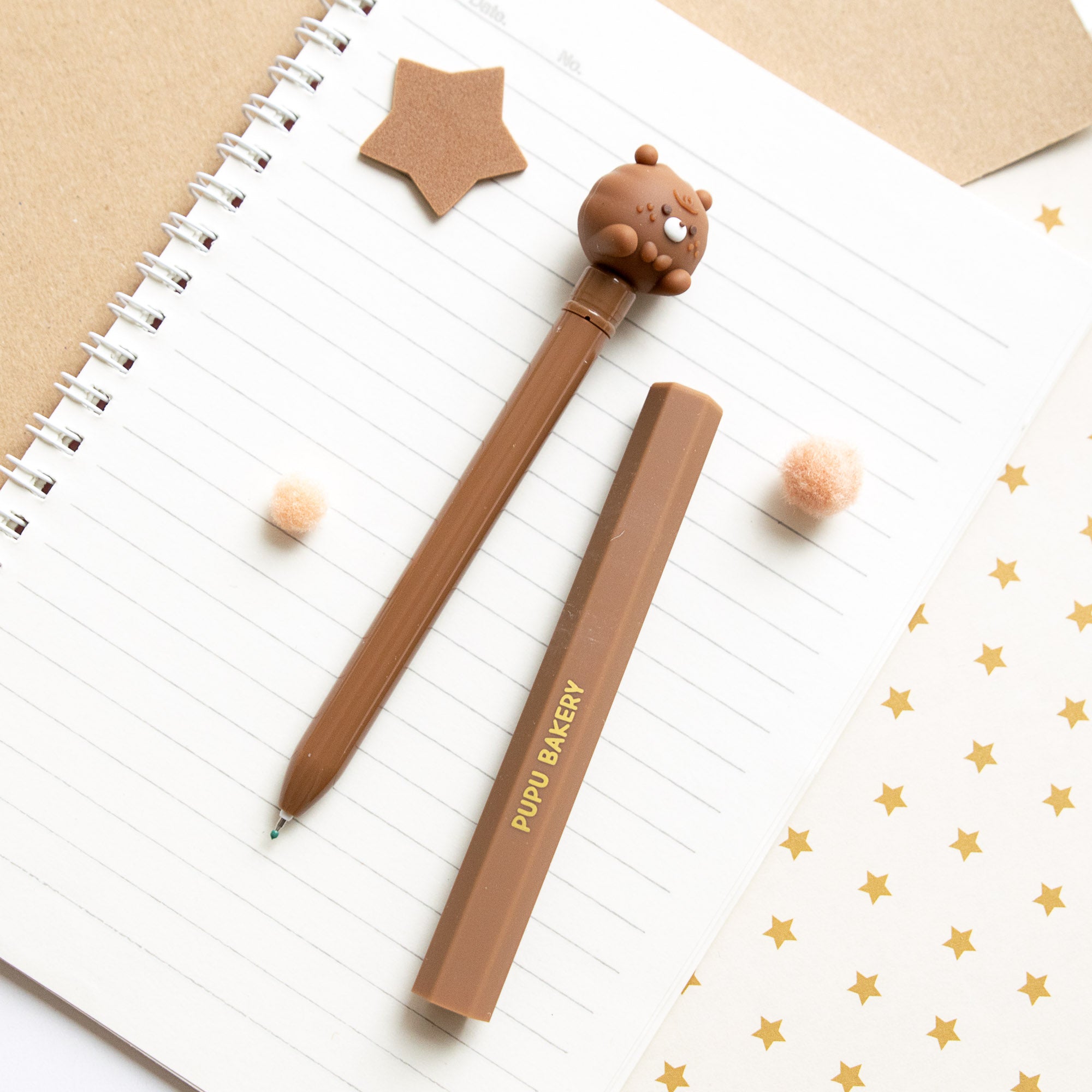 Stylo Kawaii Glossy Tube - Ourson Chocolat