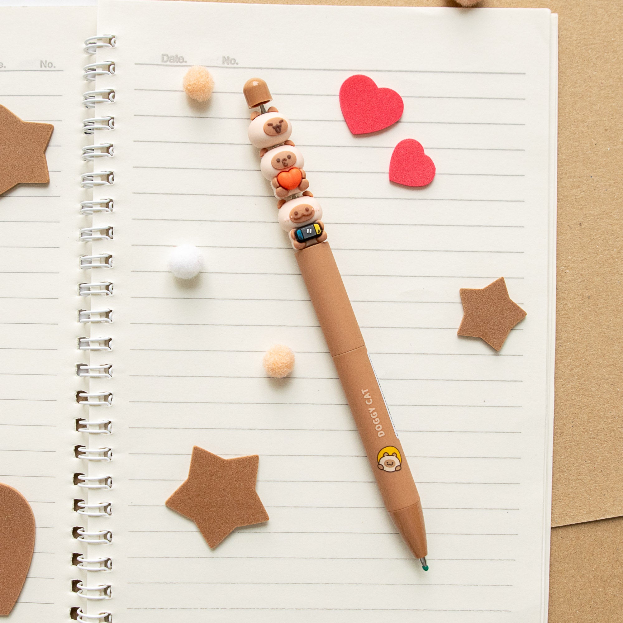 Kawaii-Stift – Mini-Katzenfiguren (gestapelt)