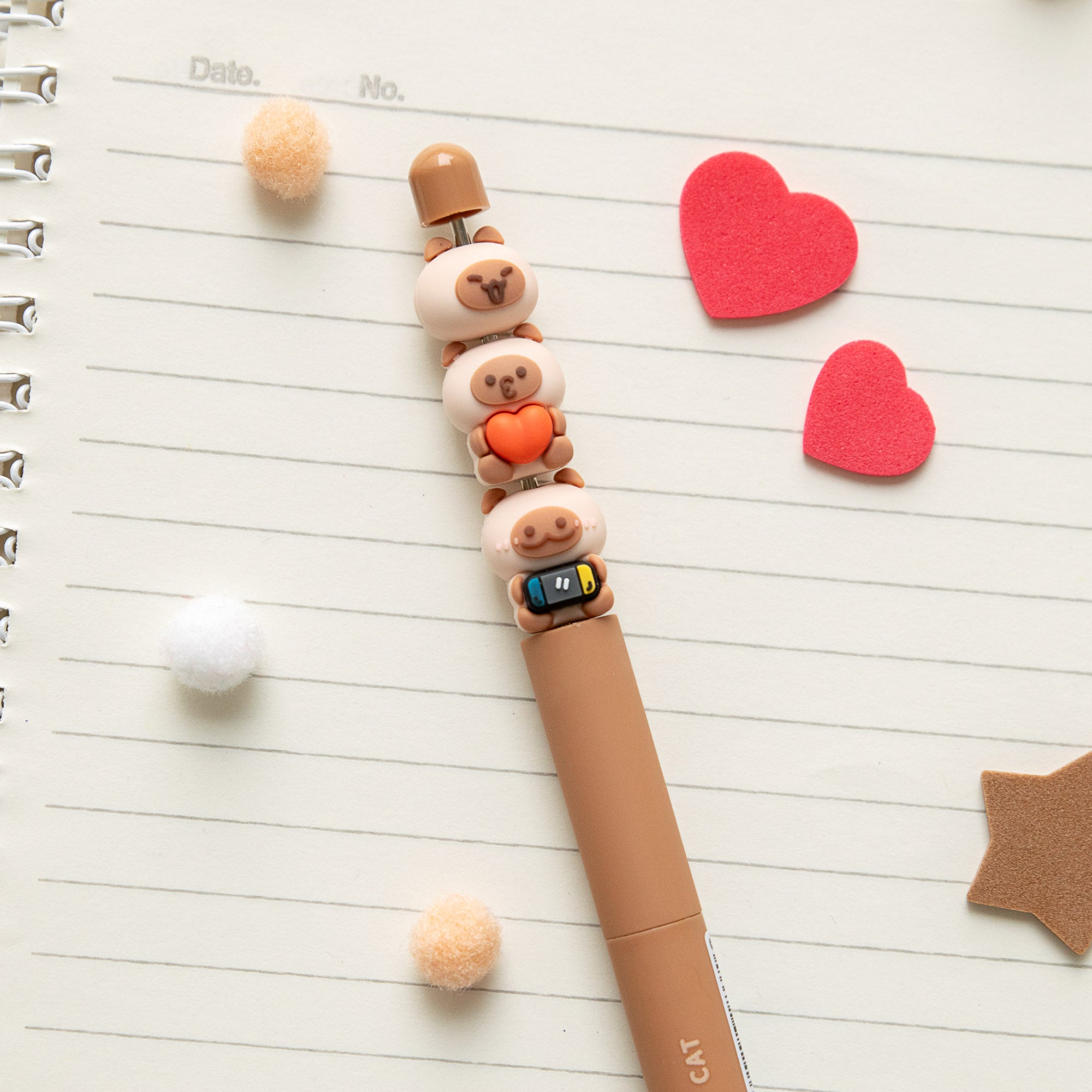 Kawaii-Stift – Mini-Katzenfiguren (gestapelt)