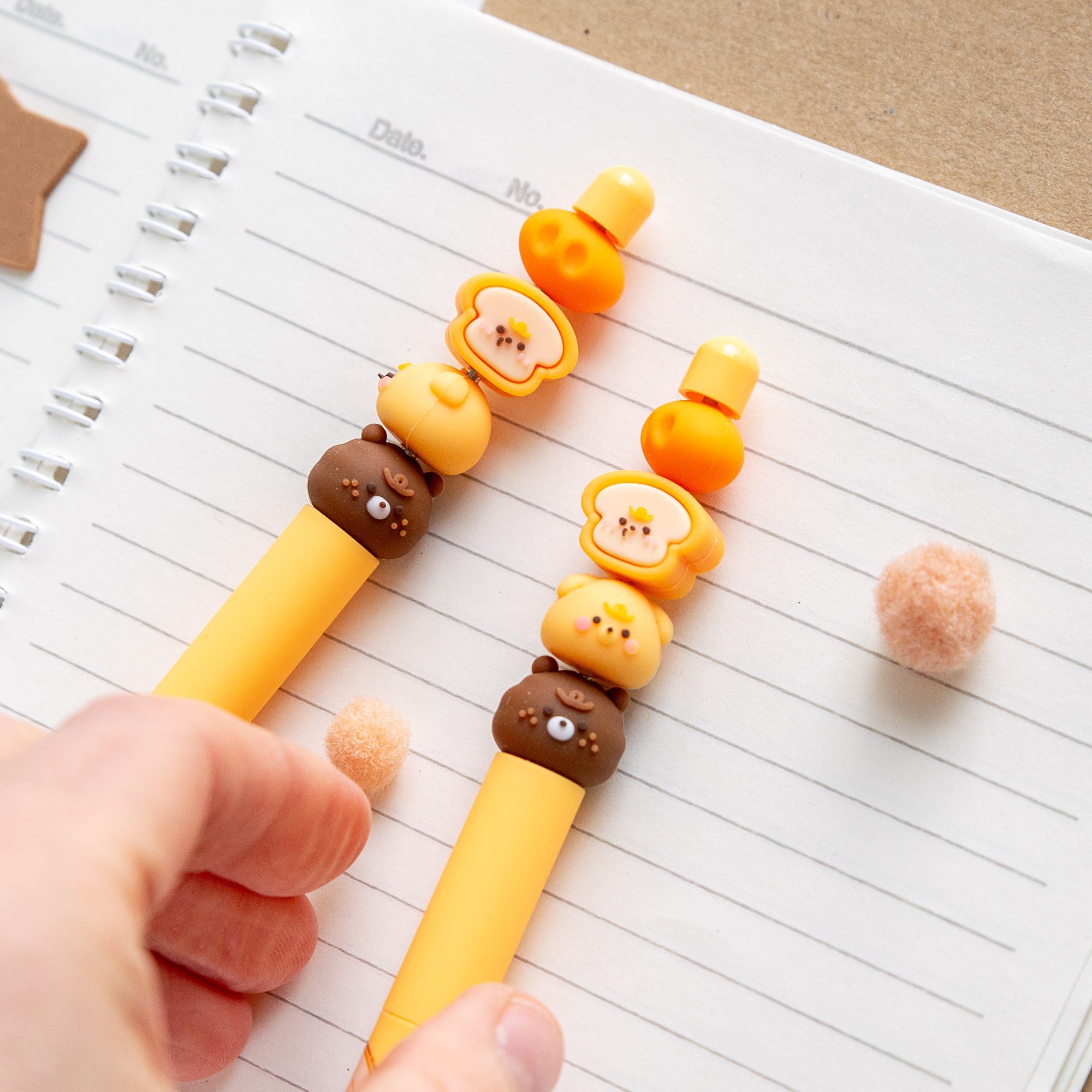 Stylo Kawaii - Mini Figurines Toast & Brioche