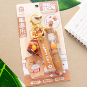 Kawaii Capybara Wrap Schlüsselanhänger Stift