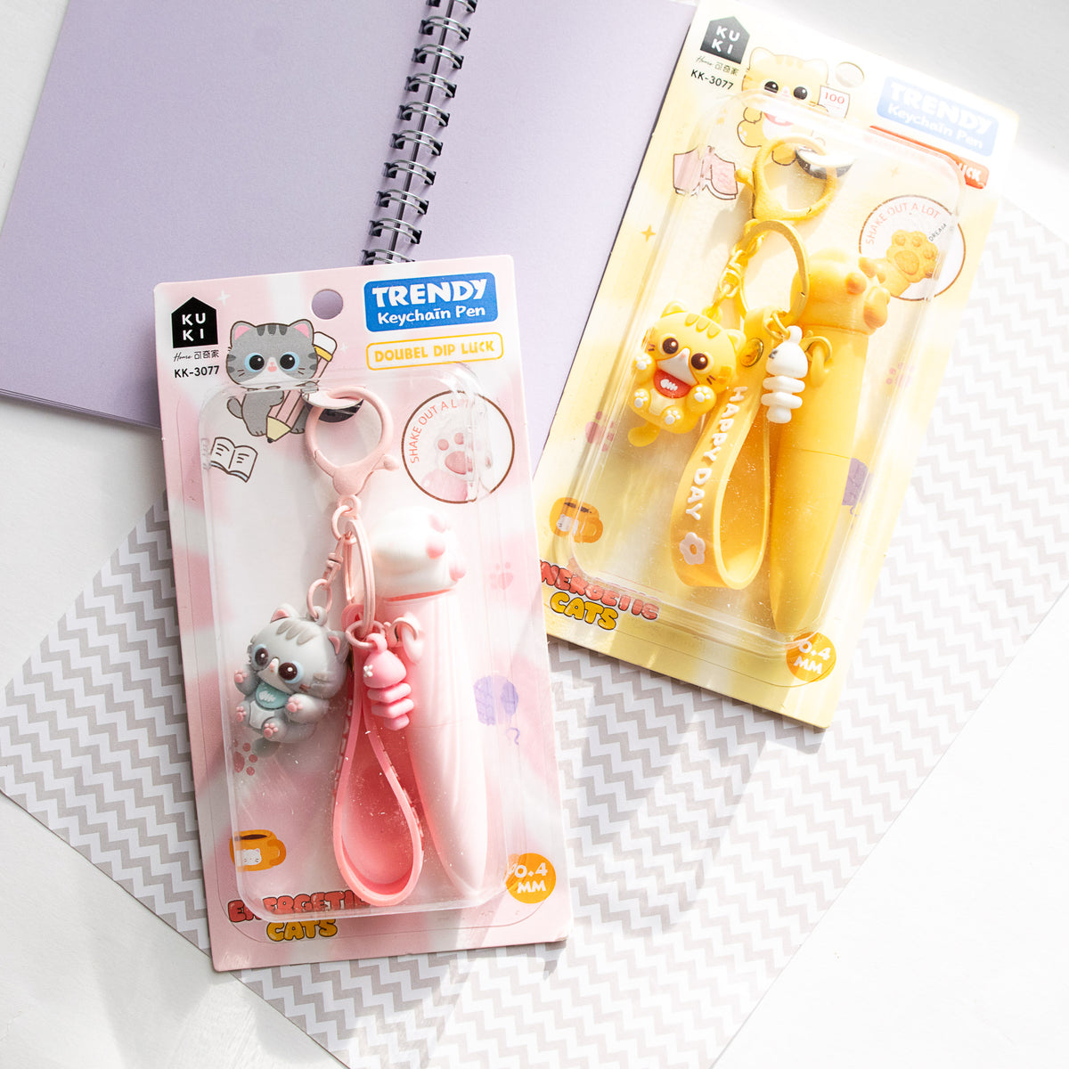 Stylo Porte-clés Kawaii Chat Chibi