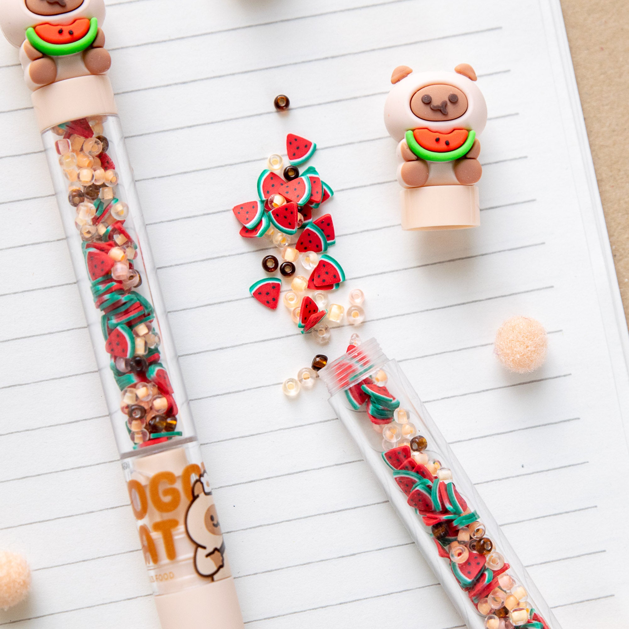 Stylo Gel Kawaii Doggy Cat & Paillettes