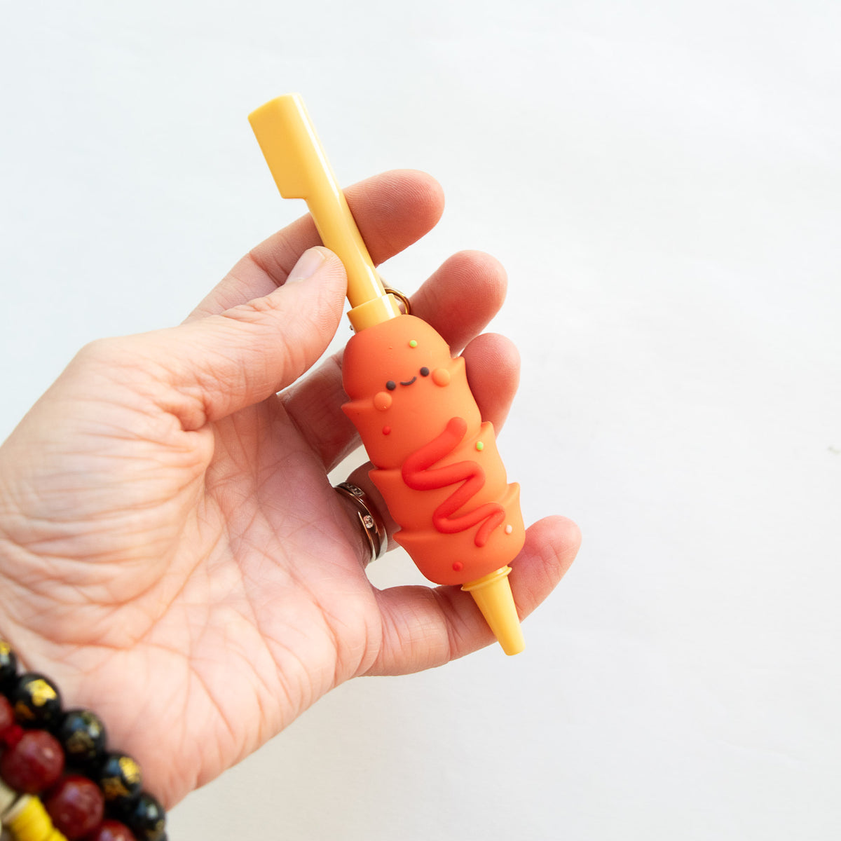 Stylo Porte-clés Kawaii Saucisse Hot dog