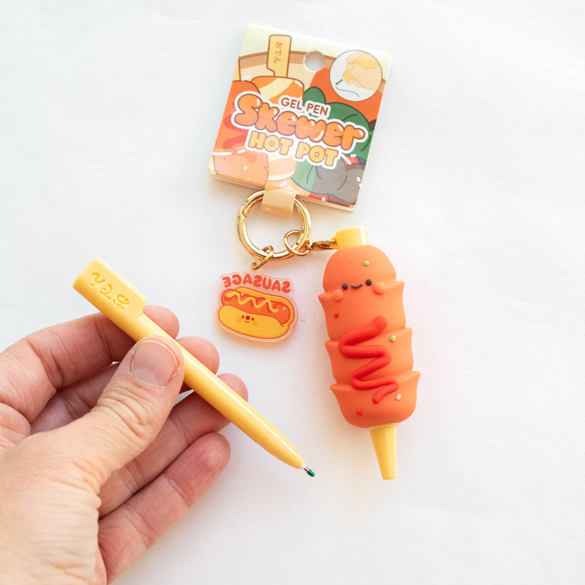 Stylo Porte-clés Kawaii Saucisse Hot dog