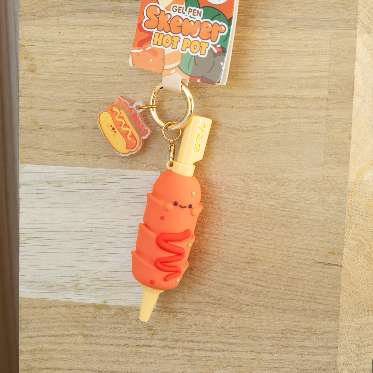 Stylo Porte-clés Kawaii Saucisse Hot dog
