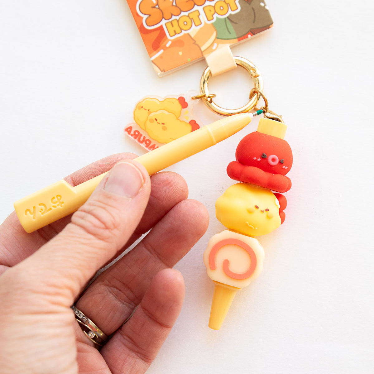 Stylo Porte-clés Kawaii Brochette Tempura - Hot Pot
