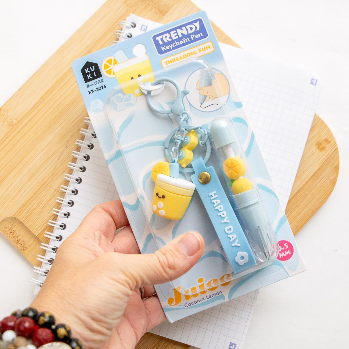 Stylo Porte-clés Kawaii Boisson Lemon Coconut