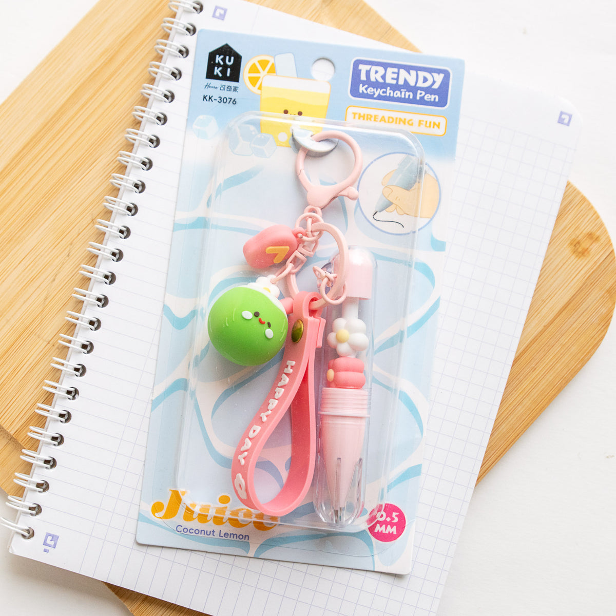 Stylo Porte-clés Kawaii Boisson Lemon Coconut