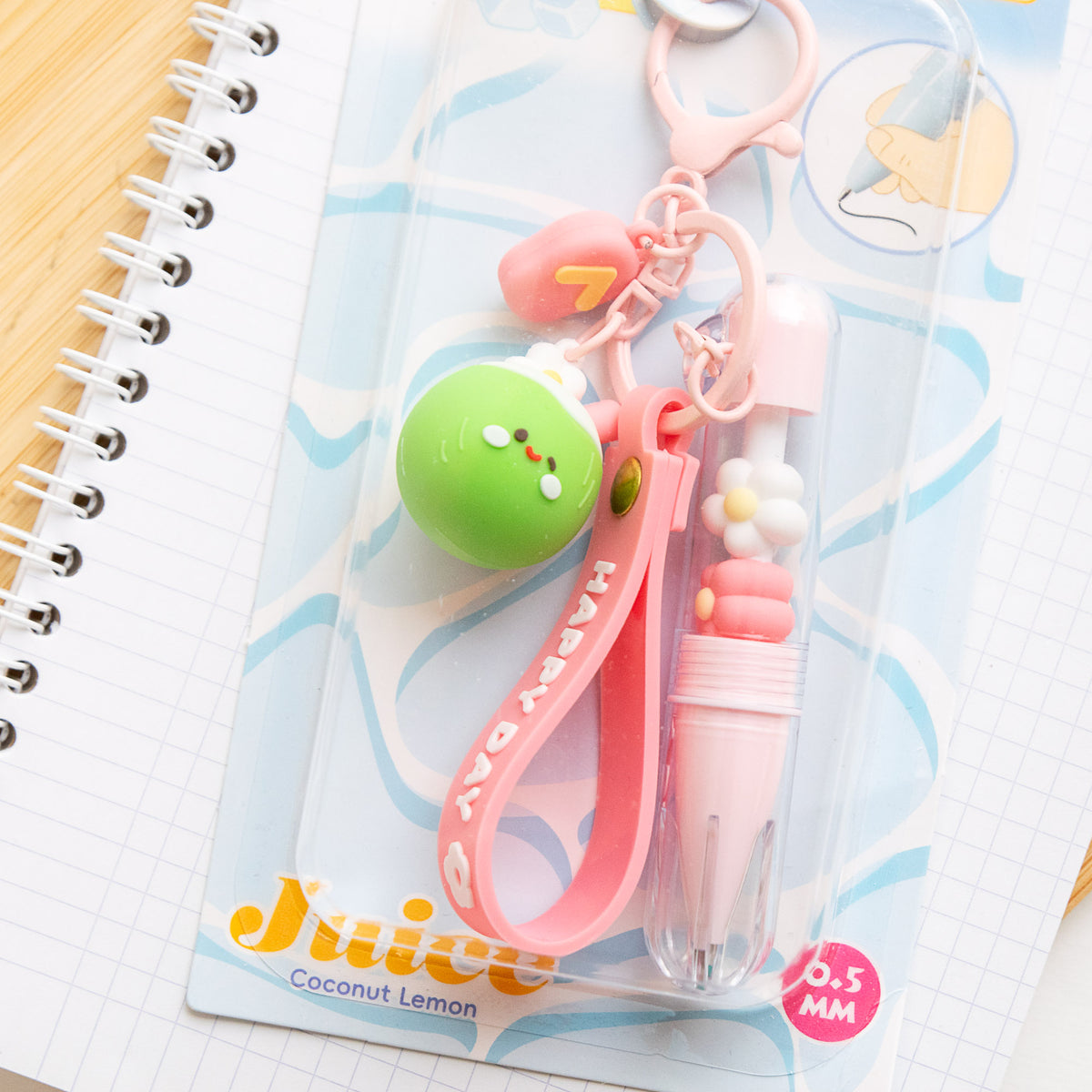 Stylo Porte-clés Kawaii Boisson Lemon Coconut