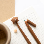 Stylo Souple à Secouer - Ourson Chocolat
