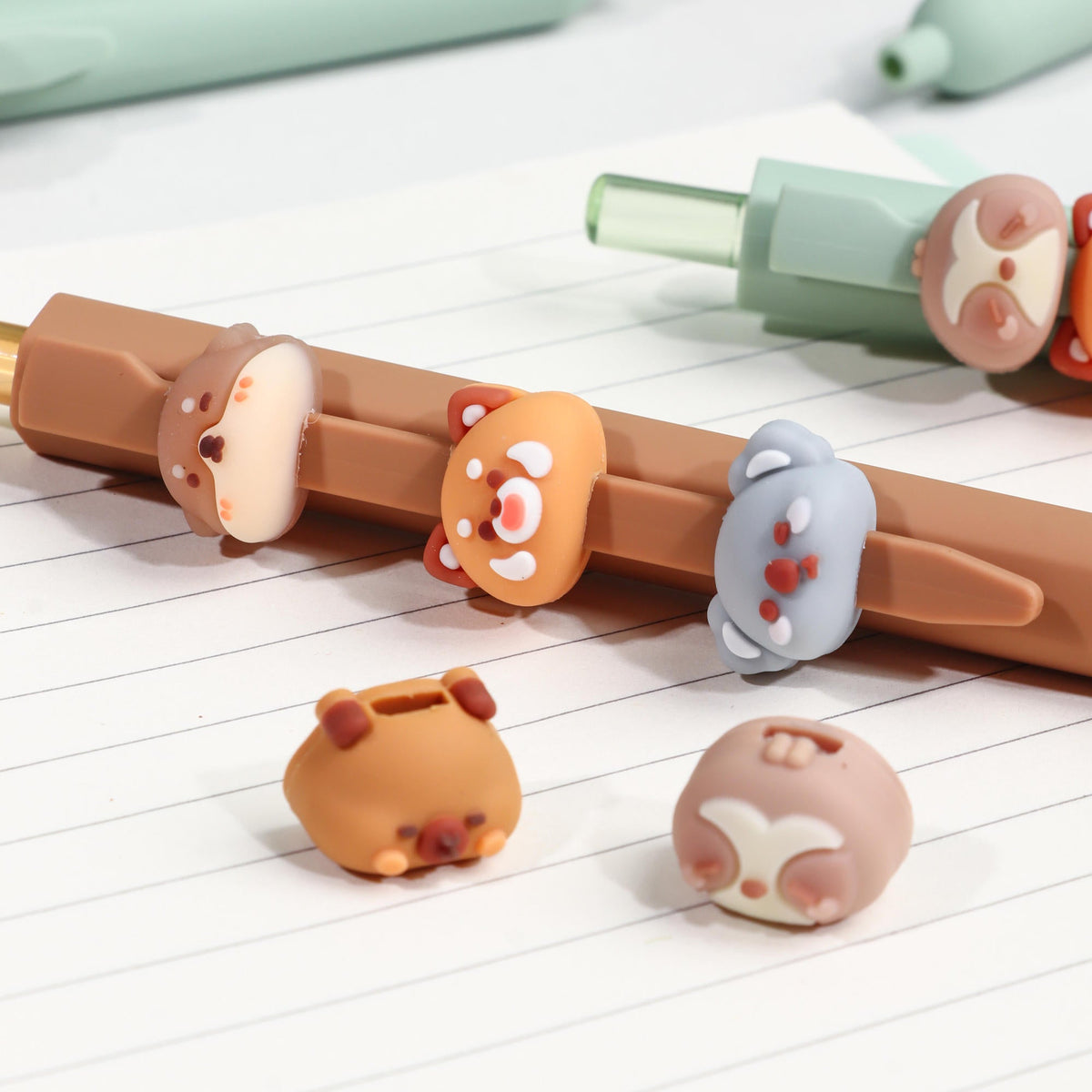 Stylo Kawaii - Mini Figurines Interchangeables Animaux de la Forêt
