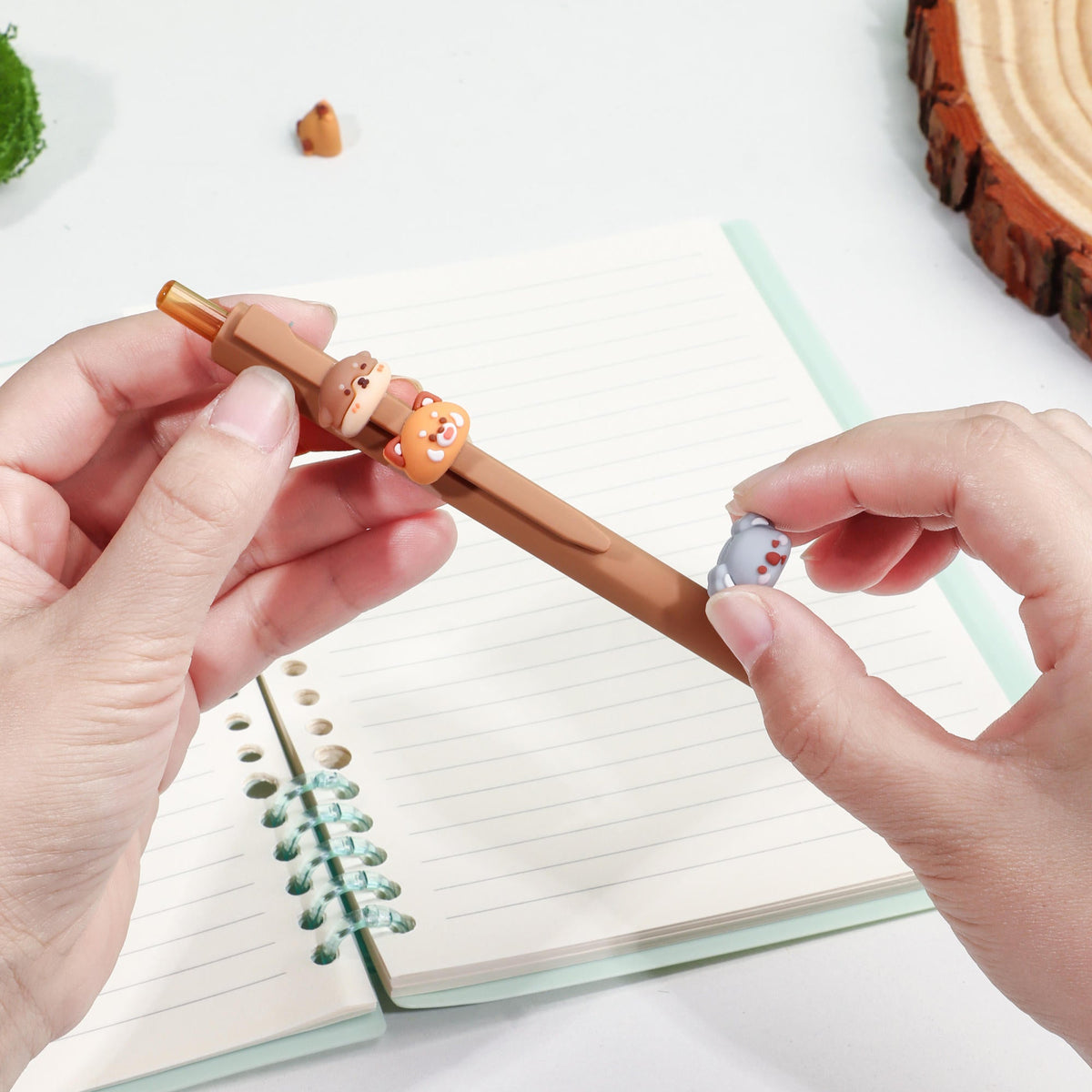 Stylo Kawaii - Mini Figurines Interchangeables Animaux de la Forêt