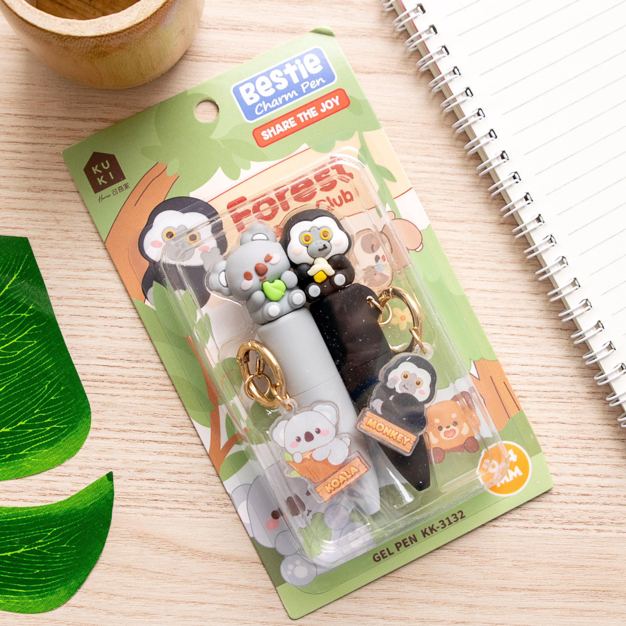 Duo Stylos Porte-clés Kawaii Koala/Singe
