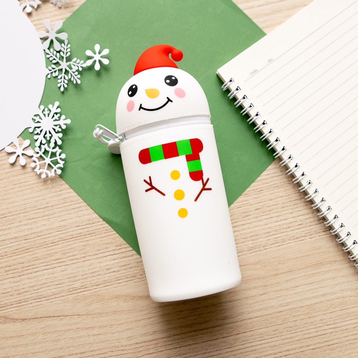Trousse Verticale en Silicone - Bonhomme de Neige