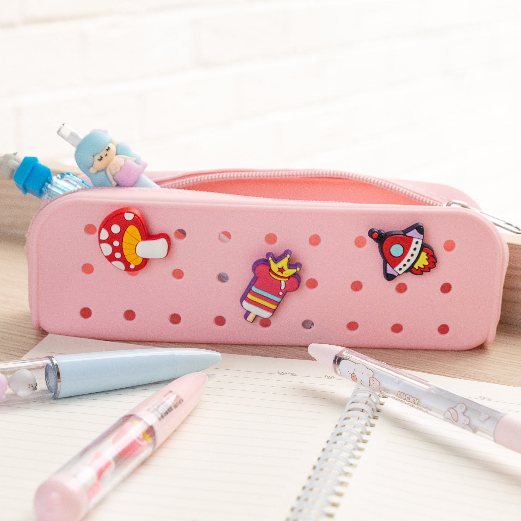 Trousse Kawaii en Silicone avec Charms