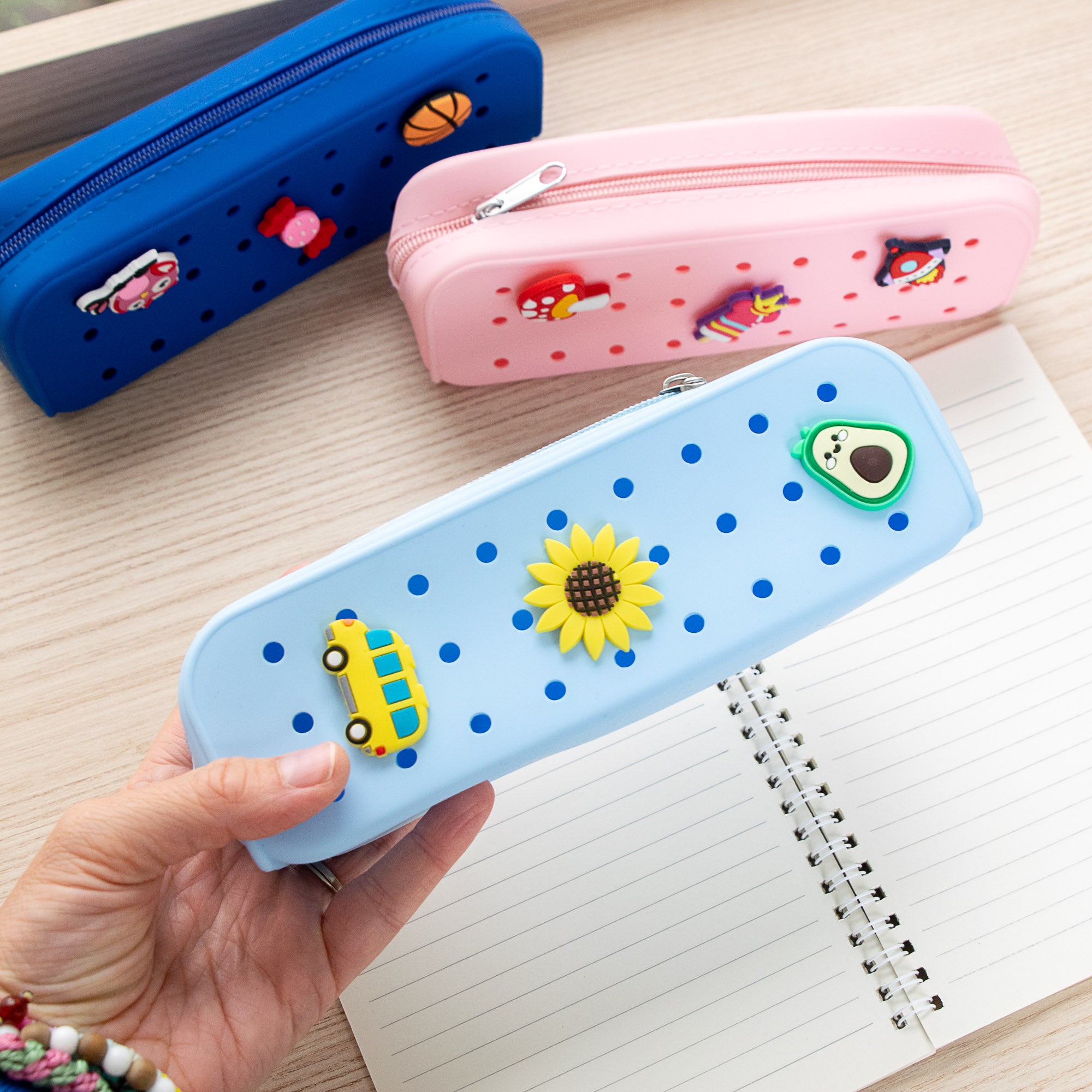 Trousse Kawaii en Silicone avec Charms