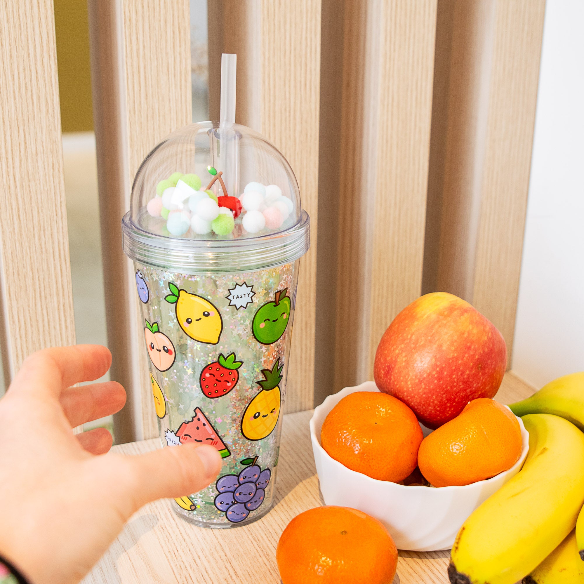 Gobelet Incassable avec Paille - Fruits - 500 ml