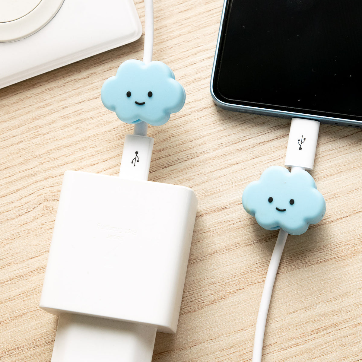Protège-câble Kawaii USB Nuage
