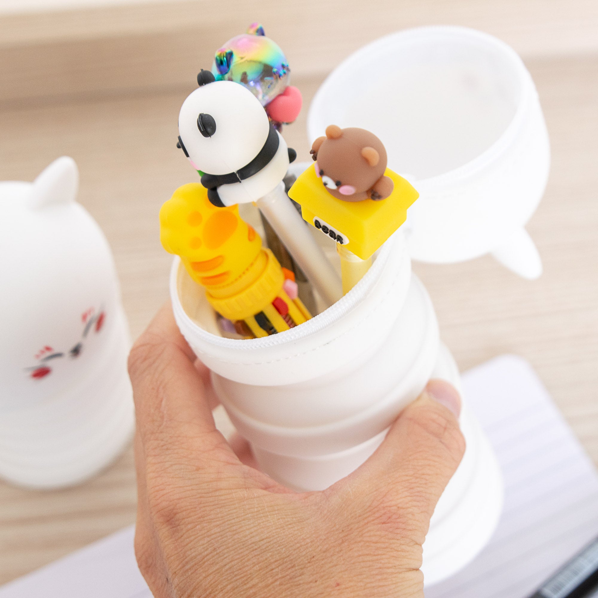 Trousse Silicone Pliable - Chat