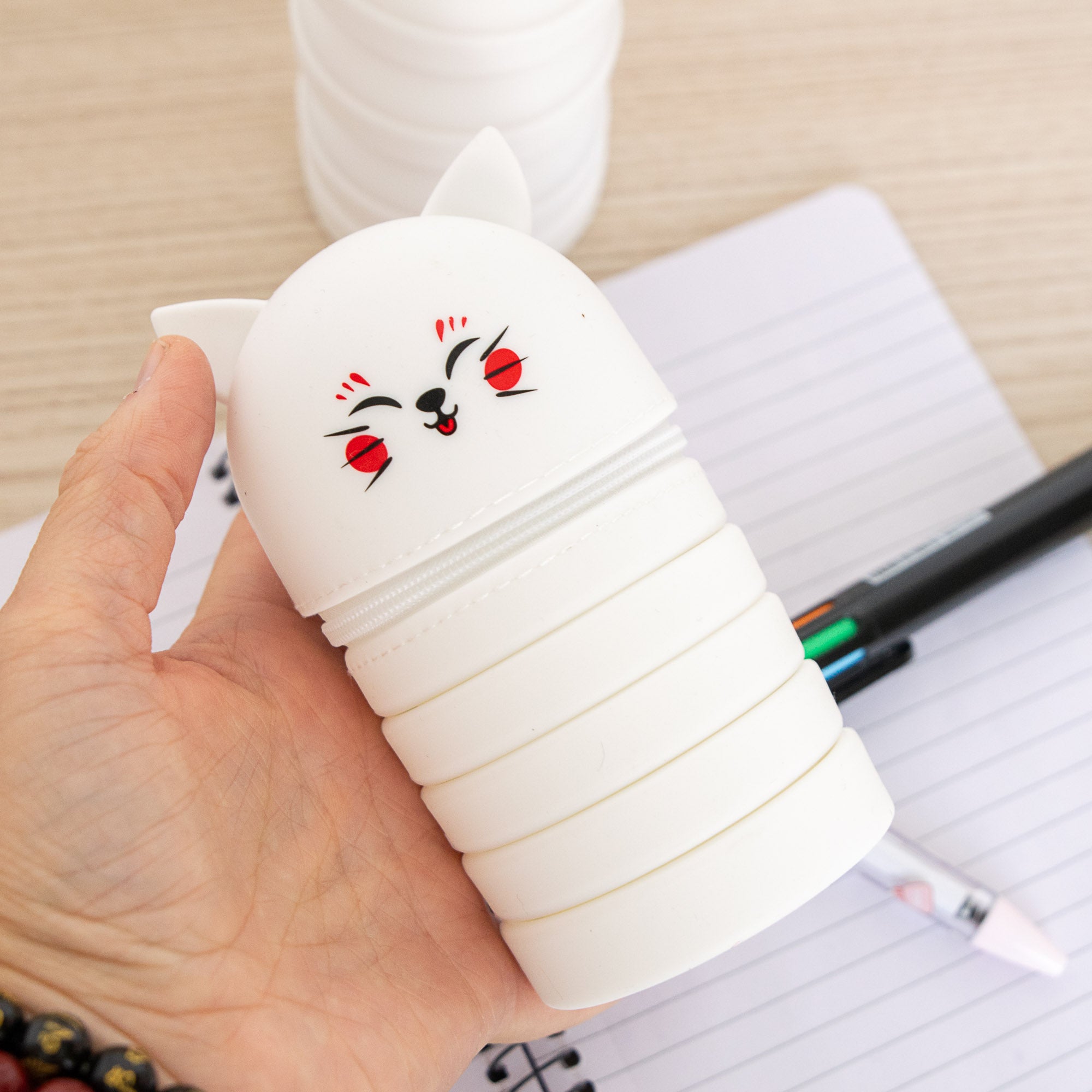 Trousse Silicone Pliable - Chat